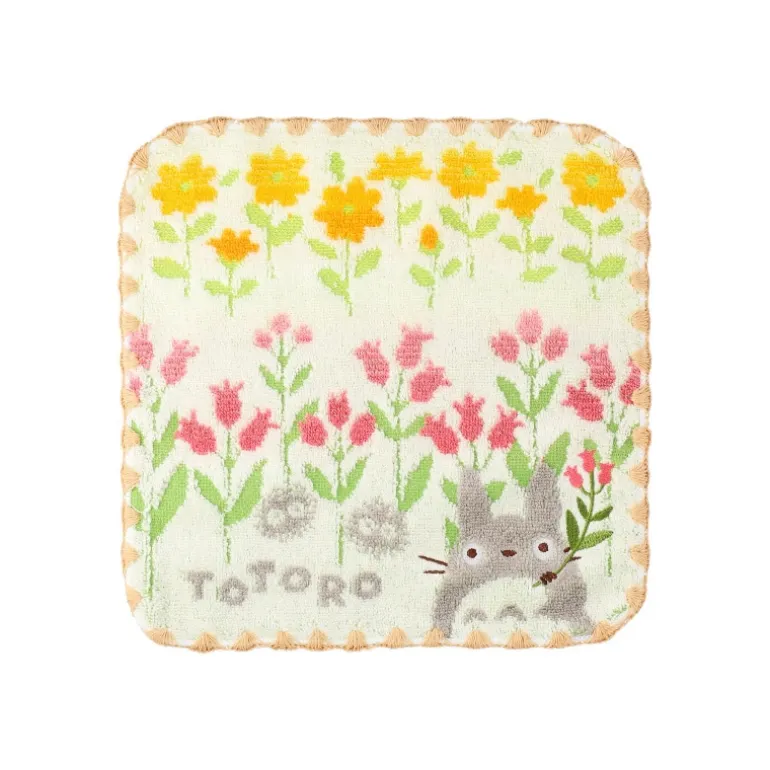 Linge De Maison>Maison Ghibli Mini Serviette Totoro Fleurs Sauvages 25x25 cm - Mon Voisin Totoro