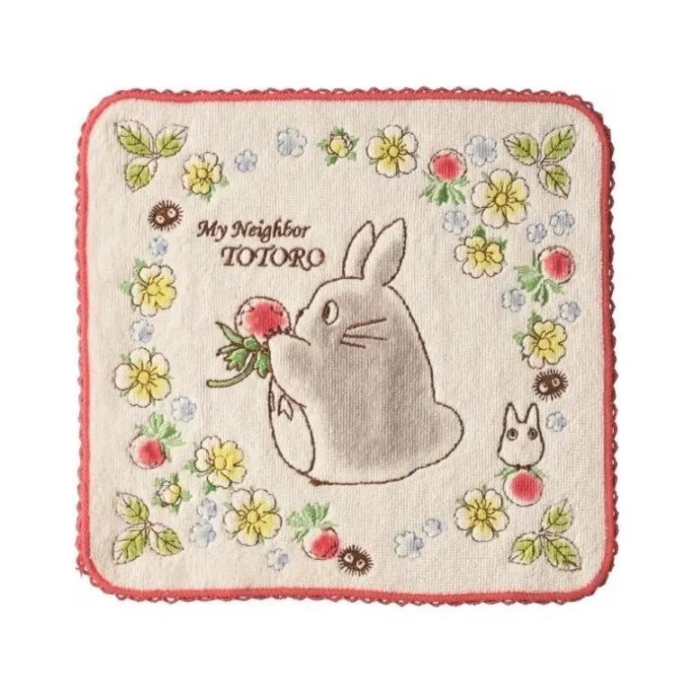 Linge De Maison>Maison Ghibli Mini Serviette Totoro Fraises 25x25 cm - Mon Voisin Totoro