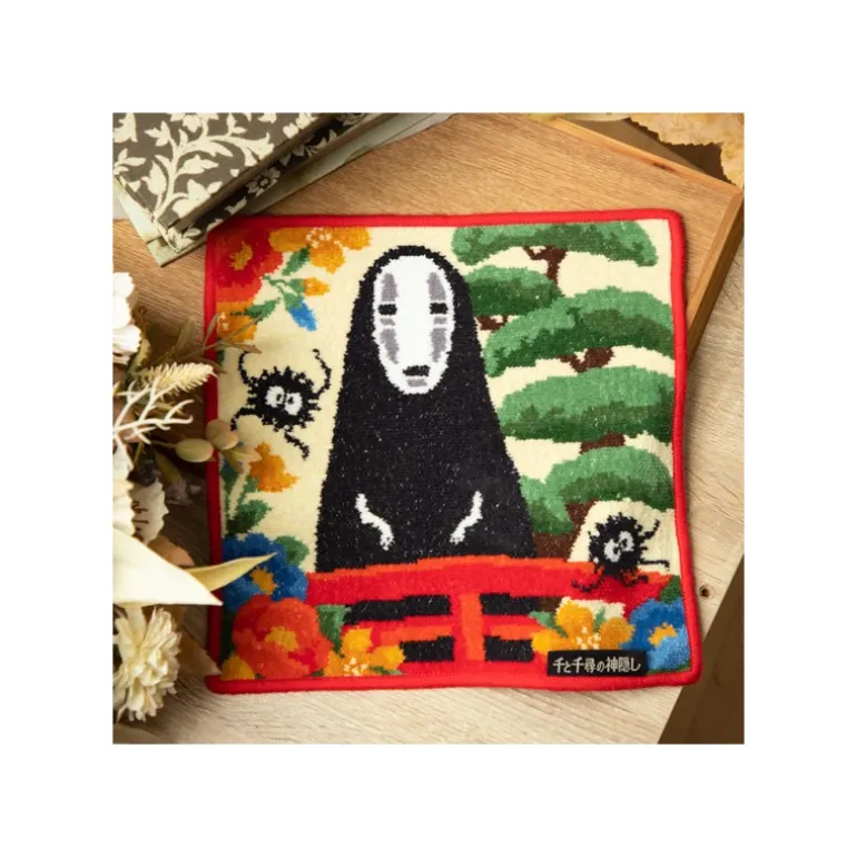 Linge De Maison>Maison Ghibli Mini-serviette brodée Pont d'Arubaya 25x25 cm - Le Voyage de Chihiro
