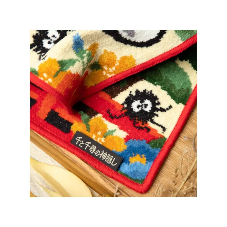 Linge De Maison>Maison Ghibli Mini-serviette brodée Pont d'Arubaya 25x25 cm - Le Voyage de Chihiro