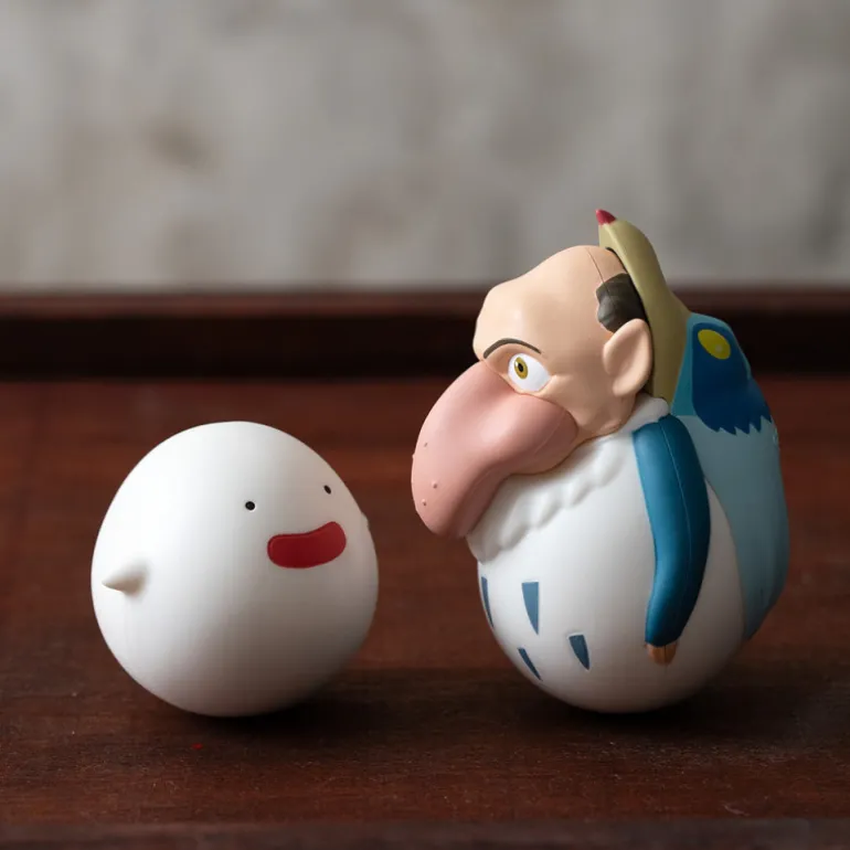 Jouets>Maison Ghibli Pack 2 Figurines Roly-poly Héron & Warawara - Le Garçon et le Héron