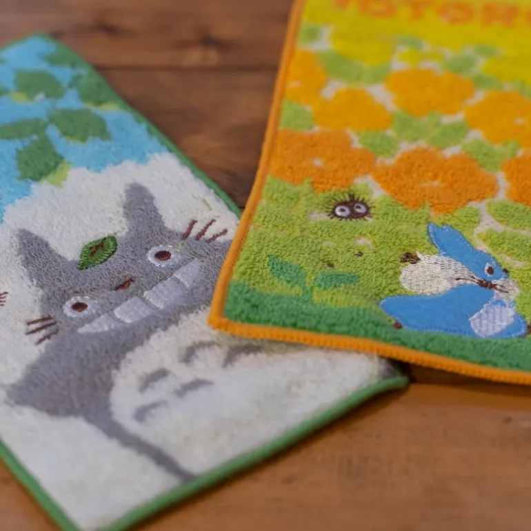 Linge De Maison>Maison Ghibli Pack 2 Mini-Serviettes Totoro Gris et Bleu 20 x 10 cm - Mon Voisin To