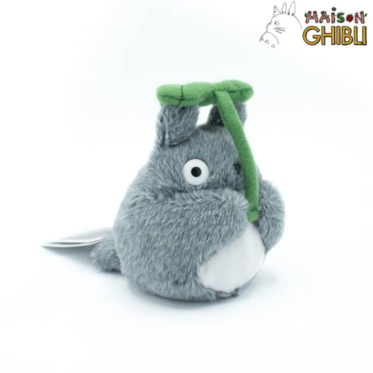Peluches Beanbag>Maison Ghibli Peluche Beanbag Totoro Avec Sa Feuille - Mon Voisin Totoro