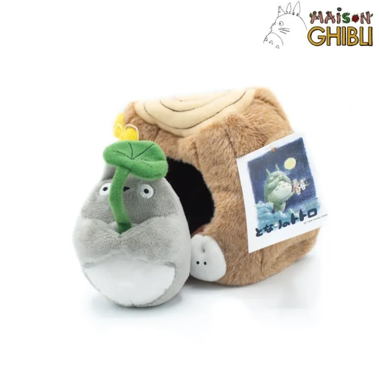 Peluches Classiques>Maison Ghibli Peluche Totoro Dans Un Tronc D'Arbre - Mon Voisin Totoro