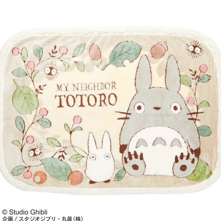 Linge De Maison>Maison Ghibli Plaid Feuilles et noisettes 70x100 cm - Mon Voisin Totoro