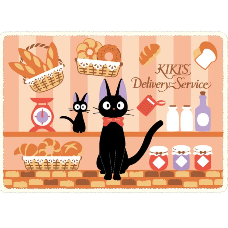 Linge De Maison>Maison Ghibli Plaid fluffy Boulangerie de Jiji 70x100 cm - Kiki la petite sorcière