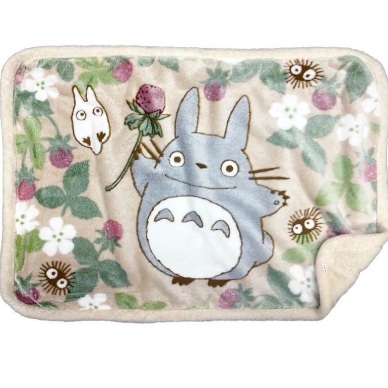 Linge De Maison>Maison Ghibli Plaid fluffy Totoro Framboise 70x100 cm - Mon Voisin Totoro