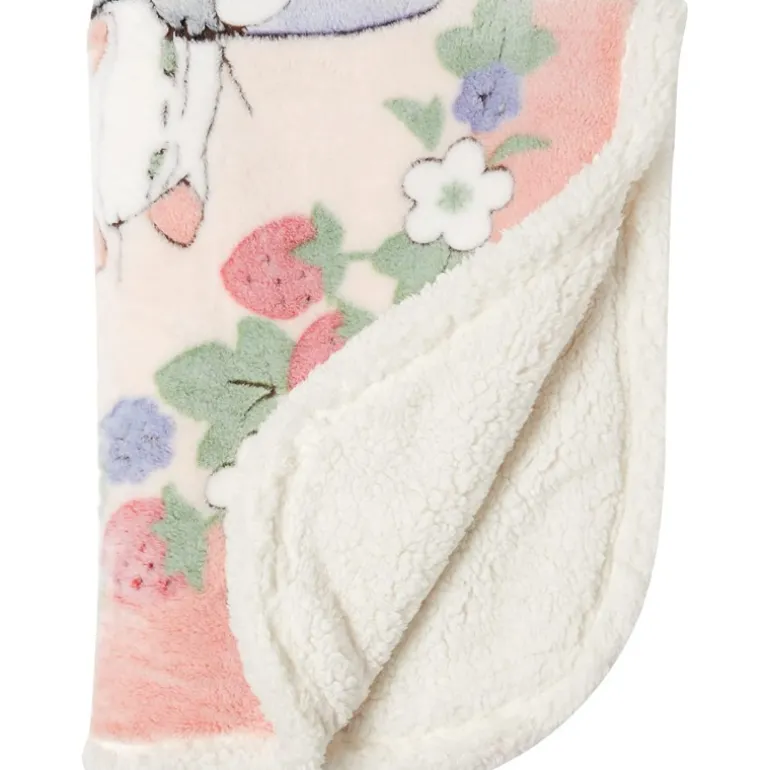 Linge De Maison>Maison Ghibli Plaid Jiji & Lily Fraises 70x100 cm - Kiki la petite sorcière