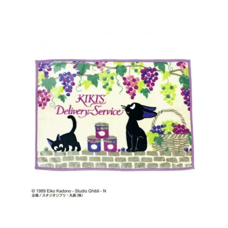 Linge De Maison>Maison Ghibli Plaid Jiji grappes de raisin 70x100 cm - Kiki la petite sorcière