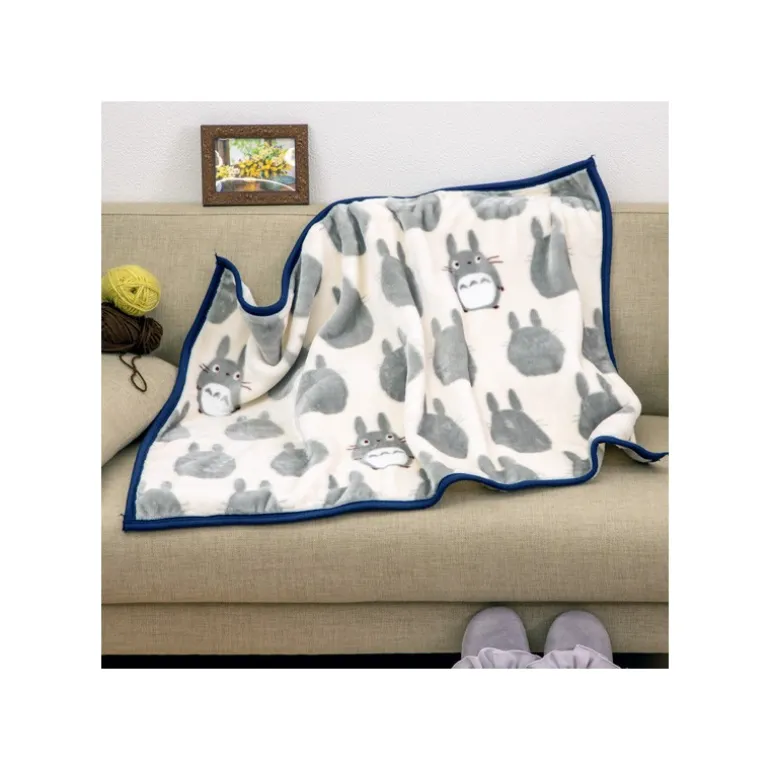 Linge De Maison>Maison Ghibli Plaid Silhouette Totoro Gris 70x100 cm - Mon Voisin Totoro