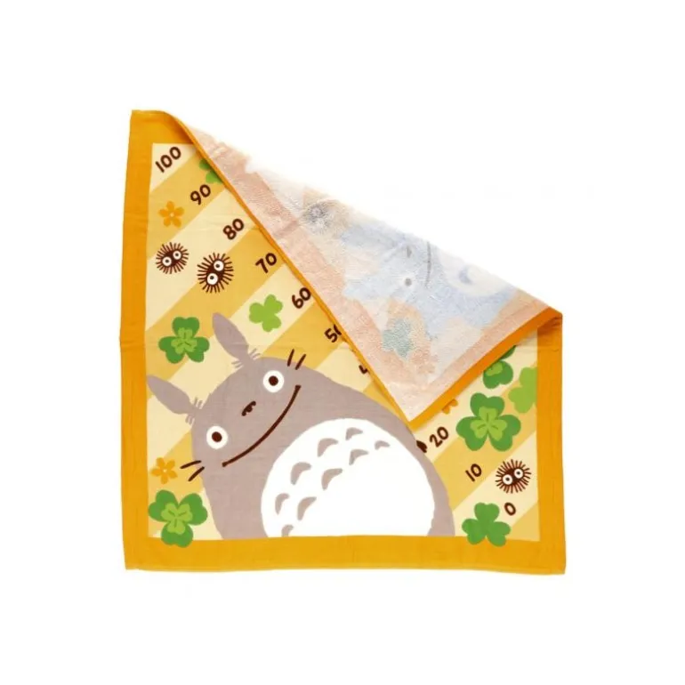 Linge De Maison>Maison Ghibli Plaid Totoro Trèfles 90x90 cm - Mon Voisin Totoro