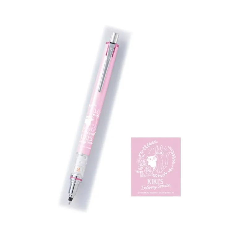 Écriture>Maison Ghibli Porte Mine Rose Jiji & Lily 0,3mm - Kiki la petite sorcière