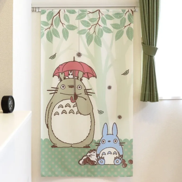 Décoration Murale>Maison Ghibli Rideaux Japonais Totoro parapluie - Mon Voisin Totoro