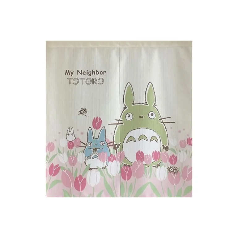 Décoration Murale>Maison Ghibli Rideaux Totoro Tulipes - Mon Voisin Totoro