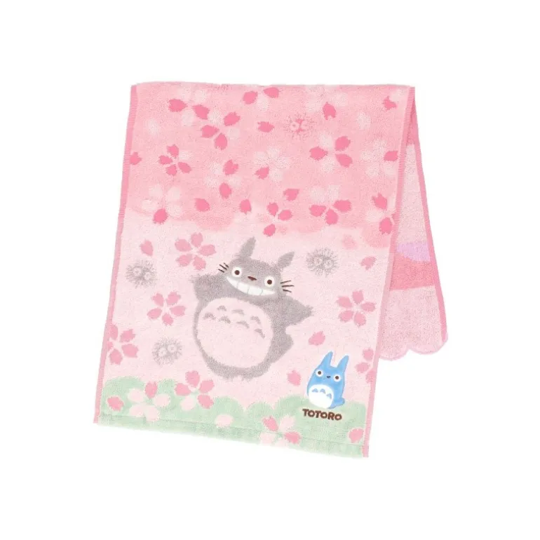 Linge De Maison>Maison Ghibli Serviette Cerisiers en fleurs 34x80 cm - Mon Voisin Totoro
