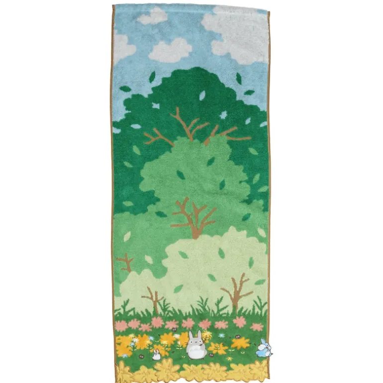 Linge De Maison>Maison Ghibli Serviette Course Totoro bleu & blanc 34x80 cm - Mon Voisin Totoro