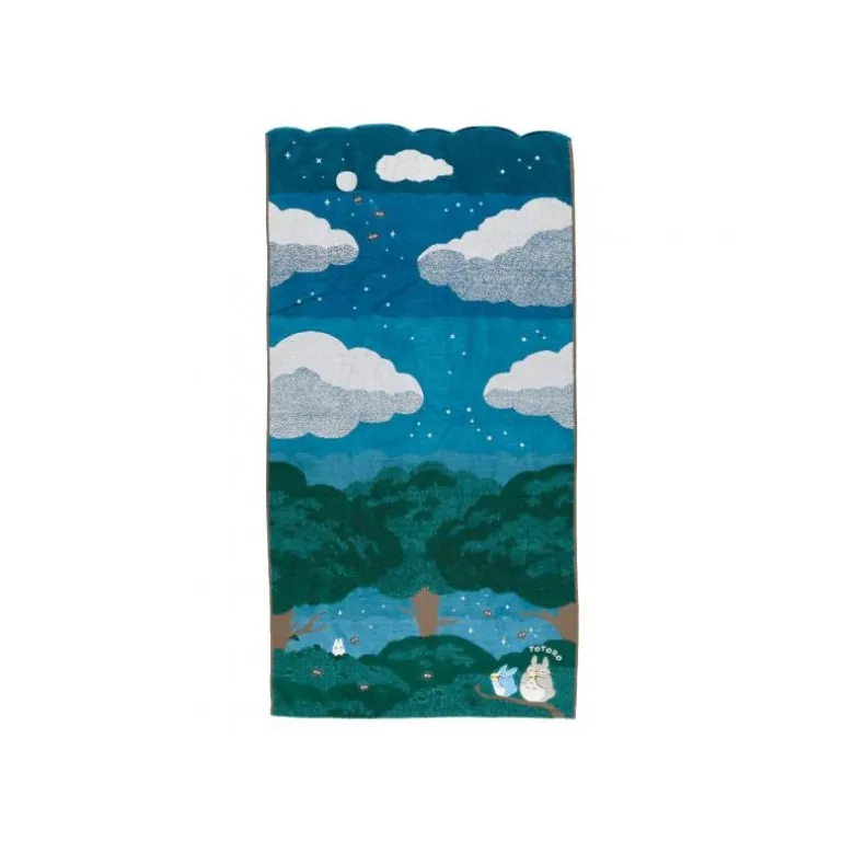 Linge De Maison>Maison Ghibli Serviette de bain Sous la lune 60 x 120 cm - Mon Voisin Totoro