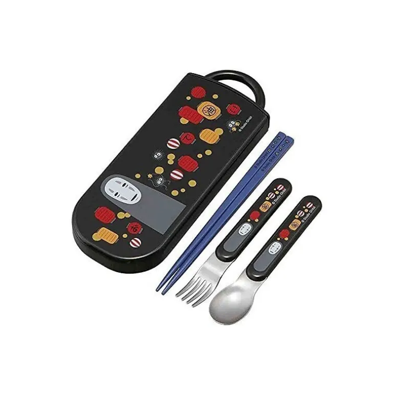 Cuisine Et Table>Maison Ghibli Set Baguettes Cuillère Fourchette No Face & Lanternes - Le Voyage de