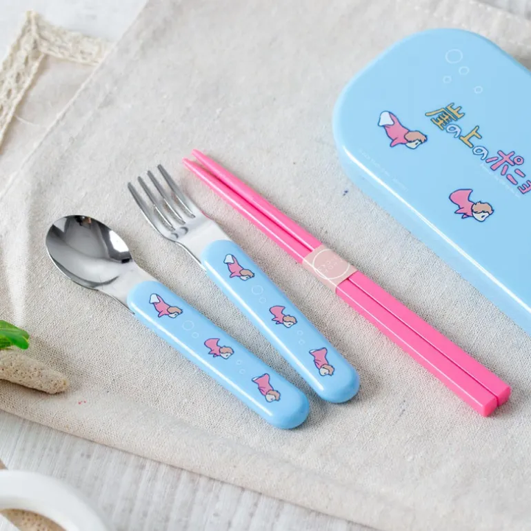 Cuisine Et Table>Maison Ghibli Set Baguettes Cuillère Fourchette Ponyo dans la mer - Ponyo sur la fa