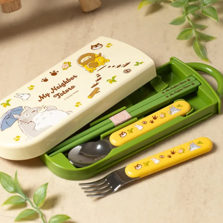 Cuisine Et Table>Maison Ghibli Set Baguettes Cuillère Fourchette Totoro & Chatbus - Mon Voisin Totor