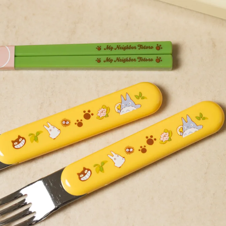 Cuisine Et Table>Maison Ghibli Set Baguettes Cuillère Fourchette Totoro & Chatbus - Mon Voisin Totor