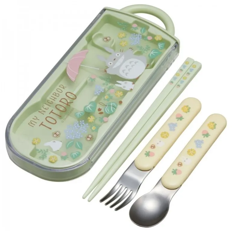 Cuisine Et Table>Maison Ghibli Set Baguettes Cuillère Fourchette Totoro Parapluie - Mon Voisin Totor