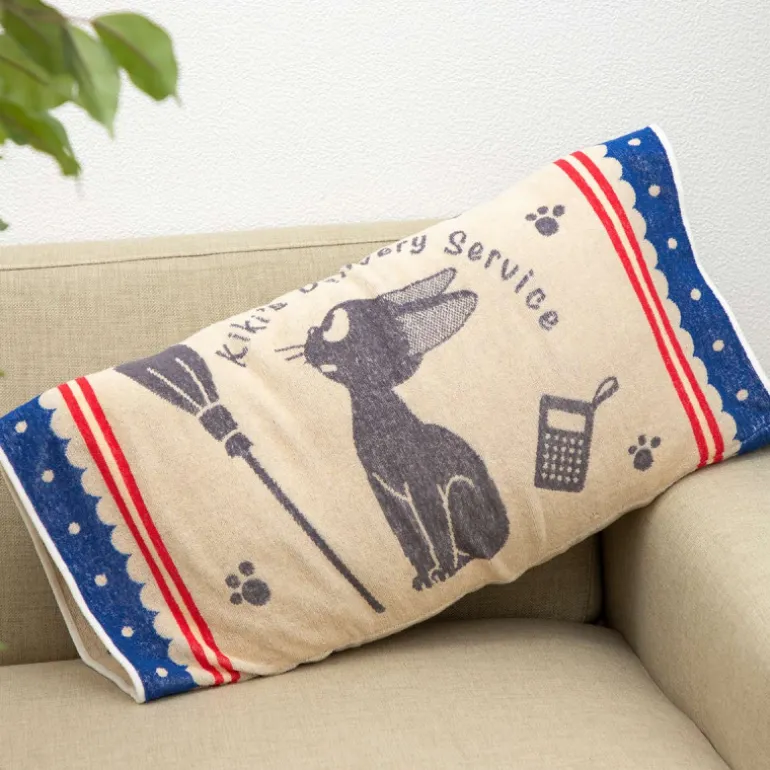Linge De Maison>Maison Ghibli Taie d'oreiller Jiji Balai - Kiki la petite sorcière