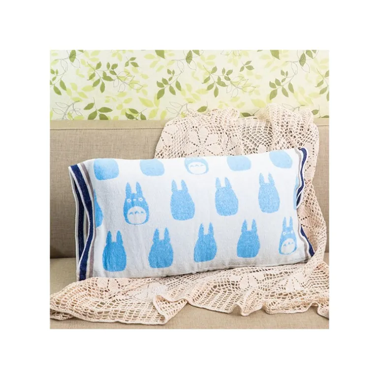 Linge De Maison>Maison Ghibli Taie d'oreiller Silhouette Totoro Bleu - Mon Voisin Totoro