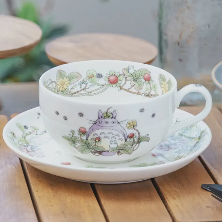 Cuisine Et Table>Maison Ghibli Tasse et Sous Tasse Totoro Fraise - Mon Voisin Totoro