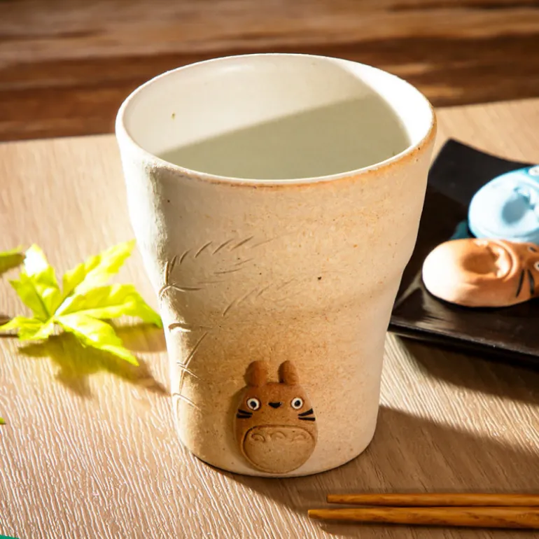 Cuisine Et Table>Maison Ghibli Tasse faite main blanche Shigariki Totoro - Mon voisin Totoro
