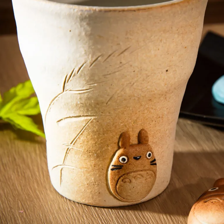 Cuisine Et Table>Maison Ghibli Tasse faite main blanche Shigariki Totoro - Mon voisin Totoro