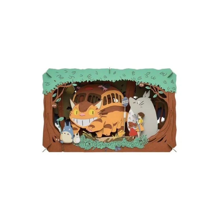 Loisirs Créatifs>Maison Ghibli Théâtre de papier L’arrivée du Chatbus - Mon Voisin Totoro