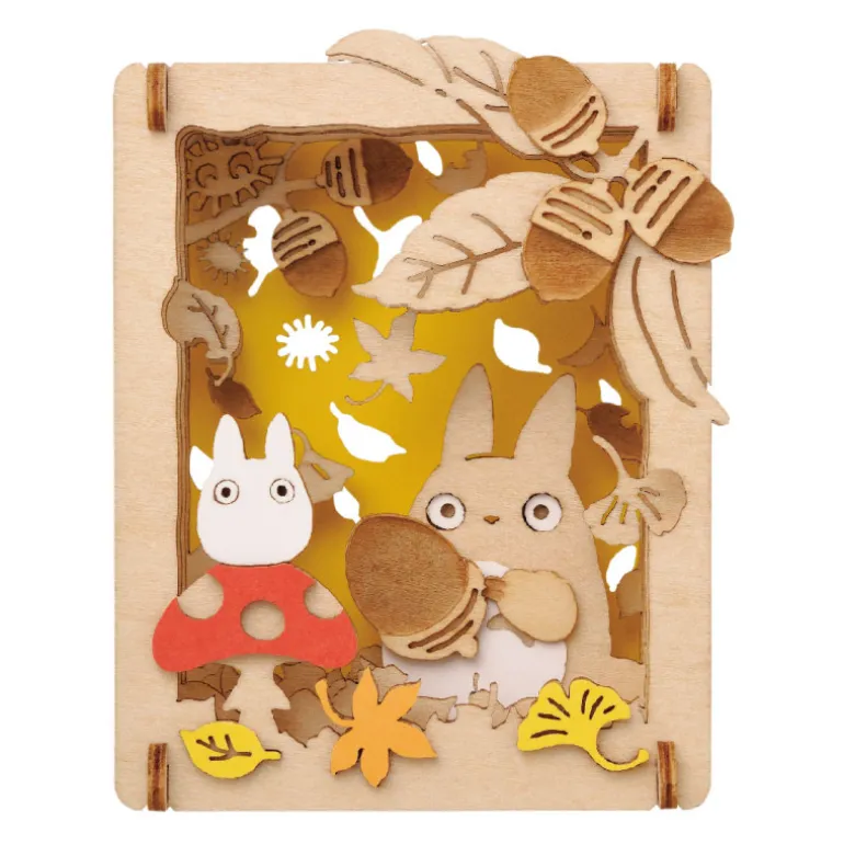 Loisirs Créatifs>Maison Ghibli Théâtre de papier Style bois Totoro Champignon - Mon Voisin Totoro