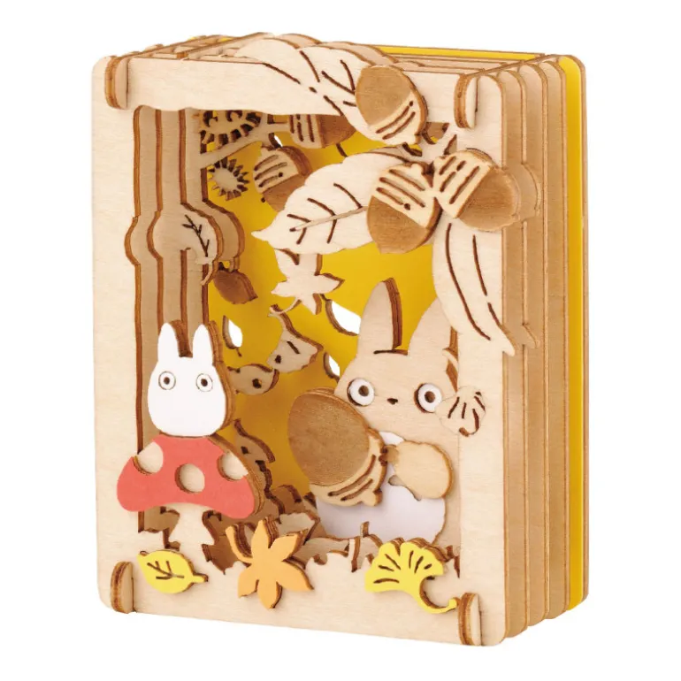 Loisirs Créatifs>Maison Ghibli Théâtre de papier Style bois Totoro Champignon - Mon Voisin Totoro