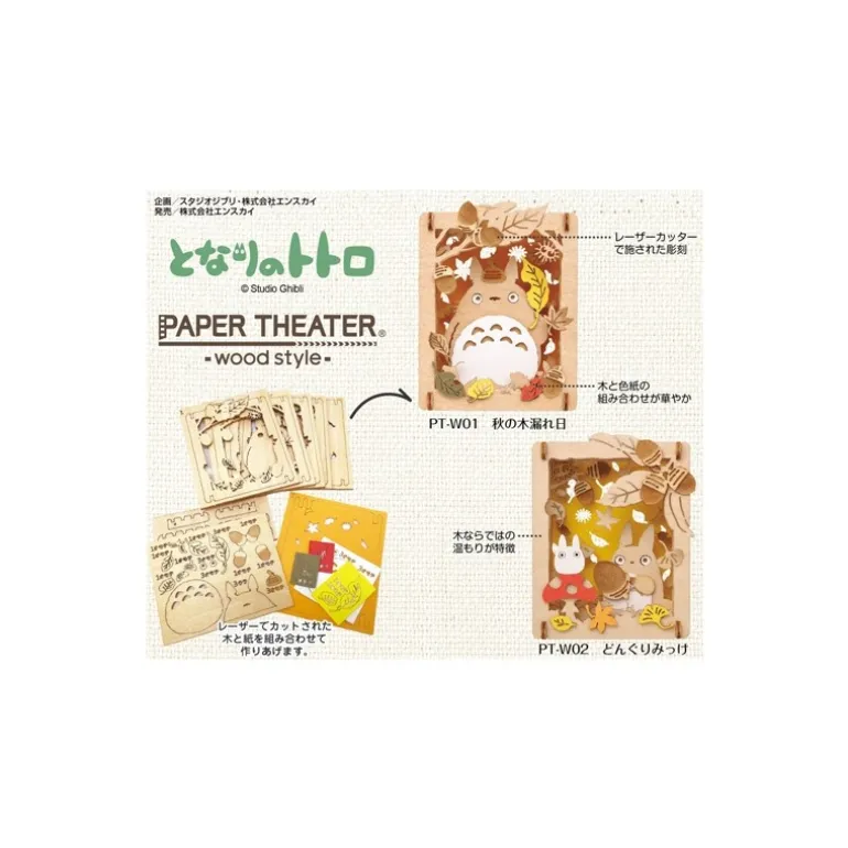 Loisirs Créatifs>Maison Ghibli Théâtre de papier Style bois Totoro Forêt - Mon Voisin Totoro