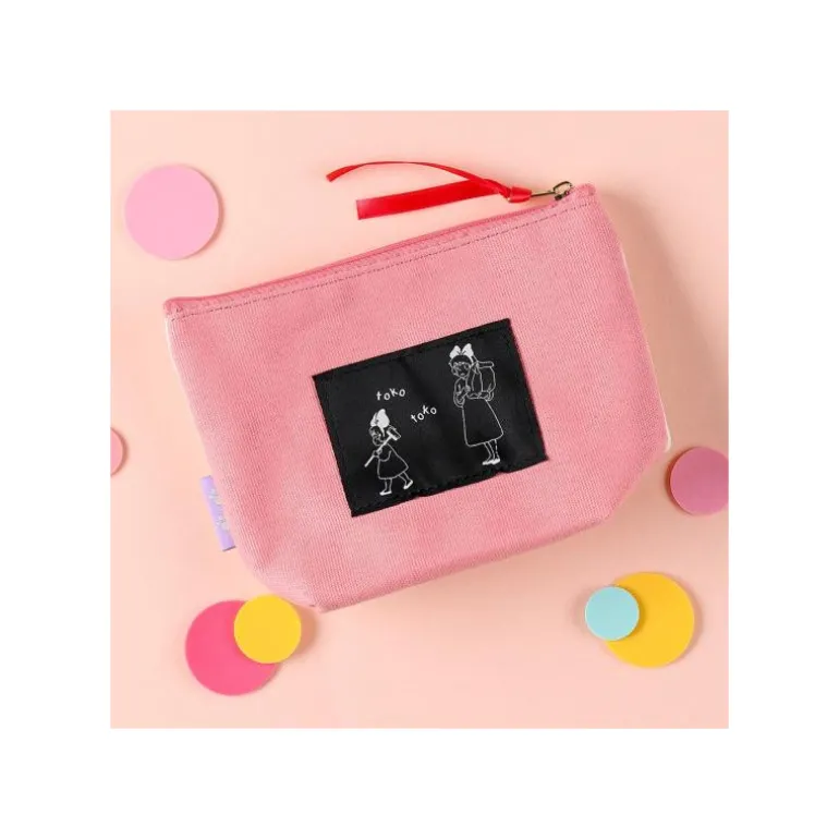 Classement>Maison Ghibli Trousse brodée Jiji en cage - Kiki la petite sorcière