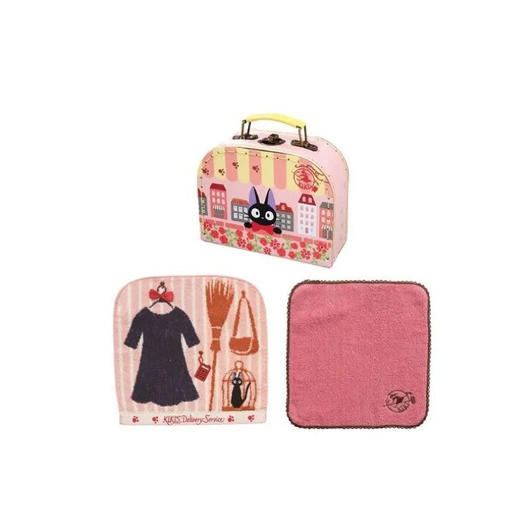 Linge De Maison>Maison Ghibli Valisette Cadeau Jiji Avec 2 Mini-Serviettes - Kiki la petite sorcièr