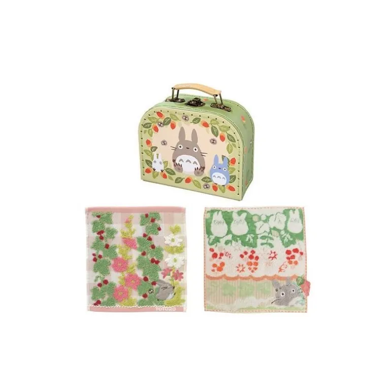 Linge De Maison>Maison Ghibli Valisette Cadeau Totoro Avec 2 Mini-Serviettes - Mon Voisin Totoro