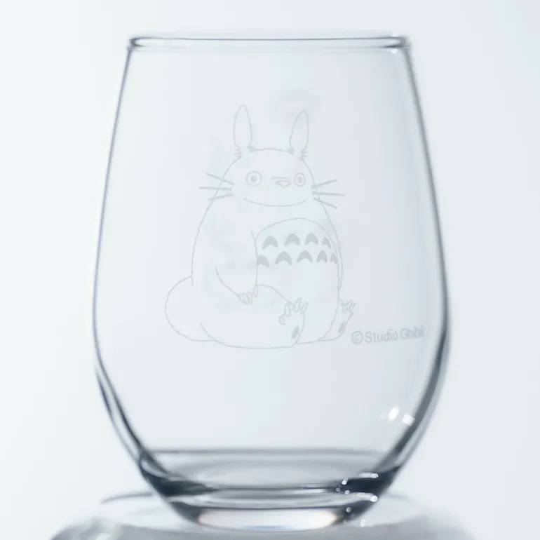 Cuisine Et Table>Maison Ghibli Verre gravé Totoro et trèfle blanc - Mon Voisin Totoro